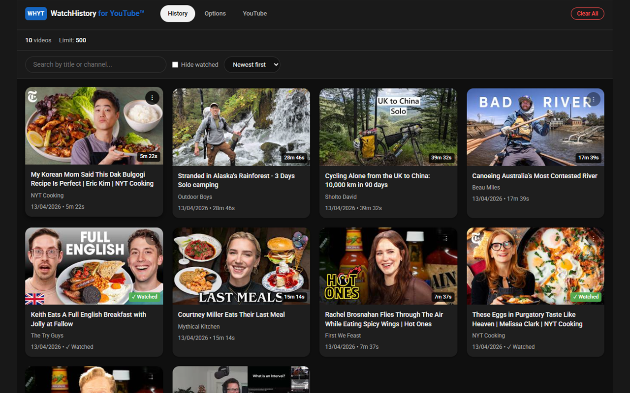 Video search and finder interface